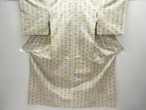 横段模様織り出し手織り紬着物